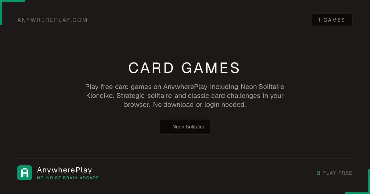 Card Games Online | Free Browser Card Games | AnywherePlay